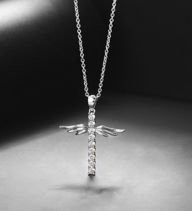 Winged Cross Necklace
