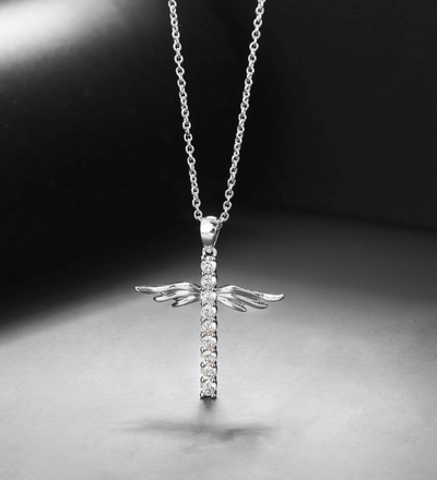 Winged Cross Necklace