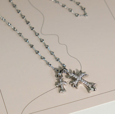 Vivori Double Cross Necklace