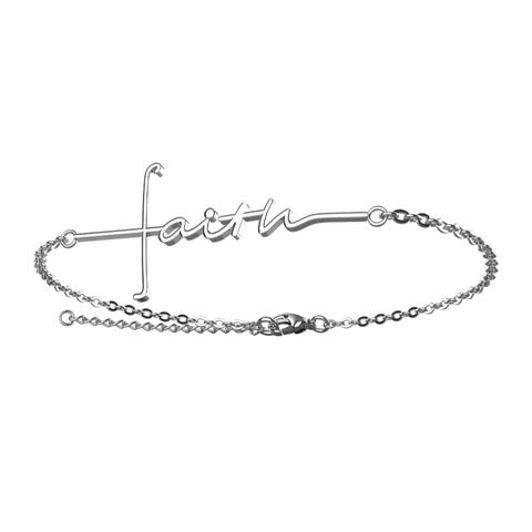 Sterling Silver Faith Bracelet