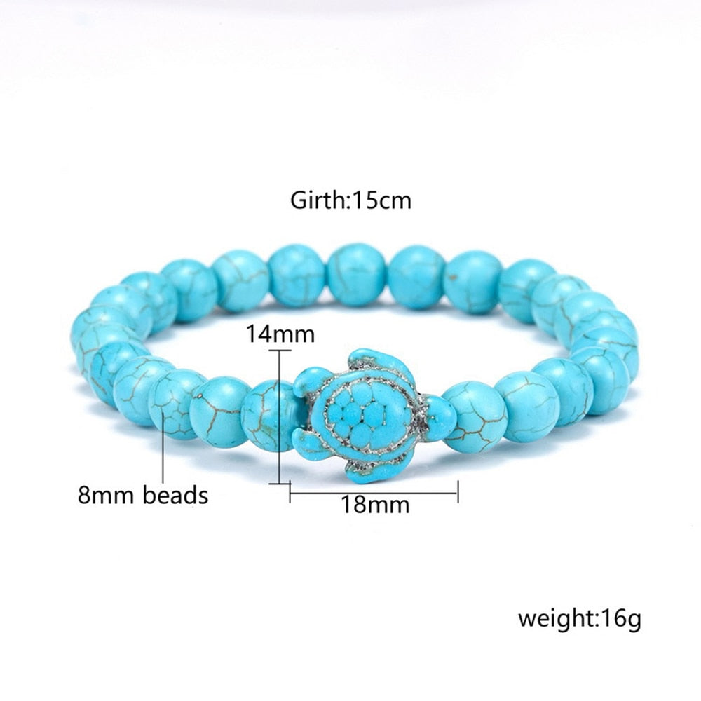 Unique Natural Stone Beads Turtle Bracelets
