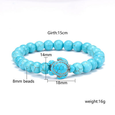 Unique Natural Stone Beads Turtle Bracelets